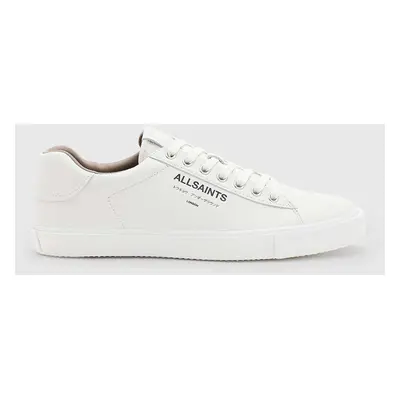 Kožené sneakers boty AllSaints Underground Leather Low Top bílá barva, M058FB