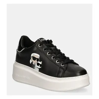 Kožené sneakers boty Karl Lagerfeld ANAKAPRI černá barva, KL63524T