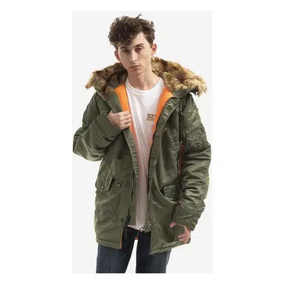 Bunda Alpha Industries 01 pánská, zelená barva, zimní