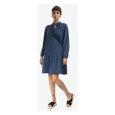 Šaty A.P.C. Robe Natalia COEYL-F05944 INDIGO WASHED tmavomodrá barva, mini