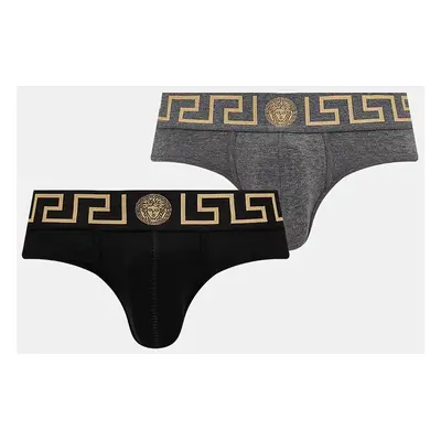 Spodní prádlo Versace 2-pack pánské, černá barva, AU10180 1A10011