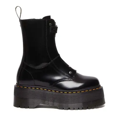 Kožené kotníkové boty Dr. Martens Jetta Hi Max dámské, černá barva, na platformě, DM30976001