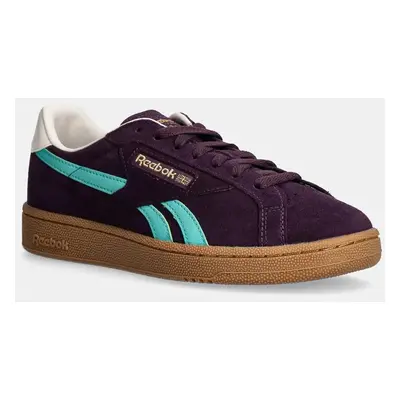 Semišové sneakers boty Reebok Classic Club C Grounds Uk fialová barva