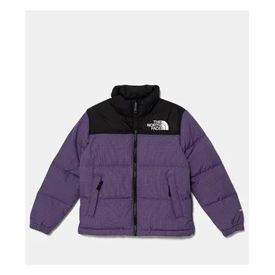 Dětská péřová bunda The North Face TEEN RETRO NUPTSE JACKET fialová barva, NF0A8A4C6KO1