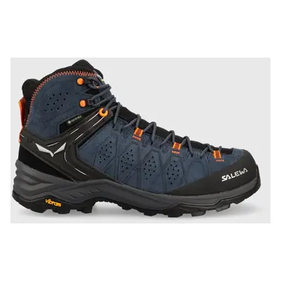 Boty Salewa Alp Trainer Mid GTX pánské, tmavomodrá barva, zateplené