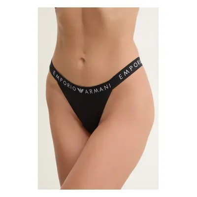 Kalhotky brazilky Emporio Armani Underwear černá barva, 4F227