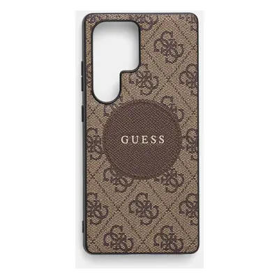 Obal na telefon Guess Samsung Galaxy S25 Ultra hnědá barva, GUHMS25LP4PGRSGW