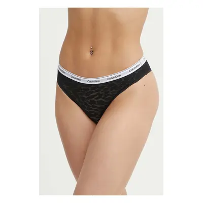 Kalhotky brazilky Calvin Klein Underwear černá barva, 000QD5233E