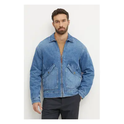 Džínová bunda Pepe Jeans EMMETT AZURE pánská, modrá barva, přechodná, oversize, PM403072