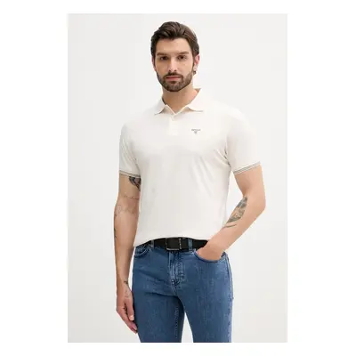 Bavlněné polo tričko Barbour AUSTWICK pánské, béžová barva, MML1484