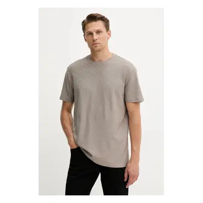 Bavlněné tričko Armani Exchange pánské, vínová barva, XM001431 AF10337