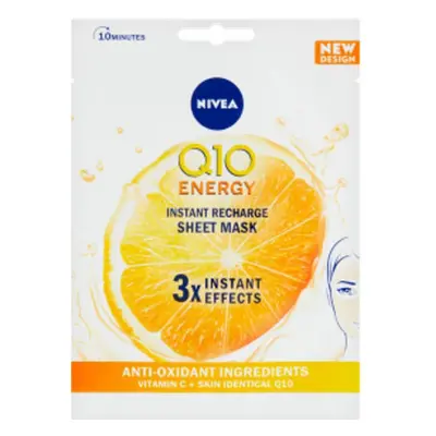 Nivea Q10 Plus C Anti-Wrinkle  Energy 10 minutová textilní pleťová maska 1 ks