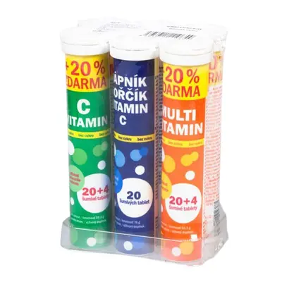 Maxi Vita Vitamíny šumivé tablety mix 6x20ks