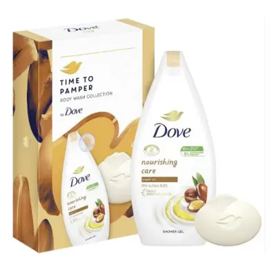 Dove kazeta 2ks D - Nourishing (sprch. gel 250ml  tuhé mýdlo 90g)