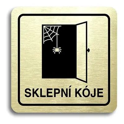 Accept Piktogram "sklepní kóje III" (80 × mm) (zlatá tabulka - černý tisk)