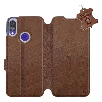 Flip pouzdro na mobil Xiaomi Redmi Note - Hnědé - kožené - Brown Leather