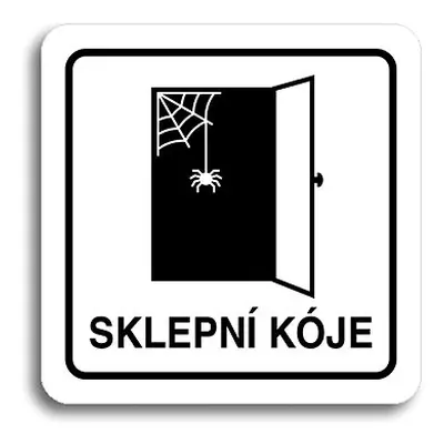 Accept Piktogram "sklepní kóje III" (80 × mm) (bílá tabulka - černý tisk)