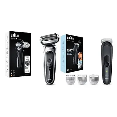 Braun Series 7 71-S1000s Elektrický Holicí Strojek + Braun Sada Pro Péči O Tělo 3 BG3350 pro muž