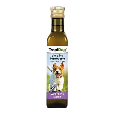 TropiDog Lněný a ostropestřecový olej pro psy 250ml