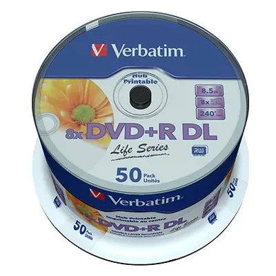 VERBATIM DVD+R DL 8,5GB, 8x, printable, inverse stack, spindle ks