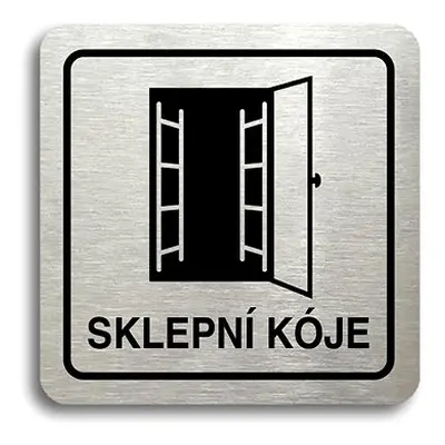 Accept Piktogram "sklepní kóje II" (80 × mm) (stříbrná tabulka - černý tisk)