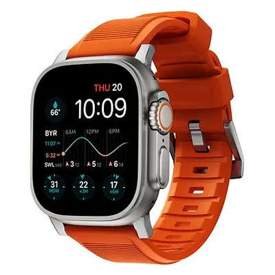 Nomad Rugged Strap Orange/Silver Apple Watch 42/44/45/Ultra 49mm