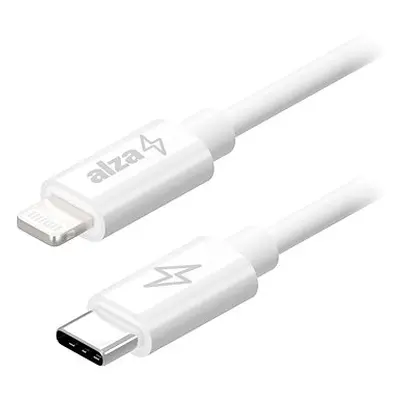 AlzaPower Core USB-C to Lightning MFi 1m bílý