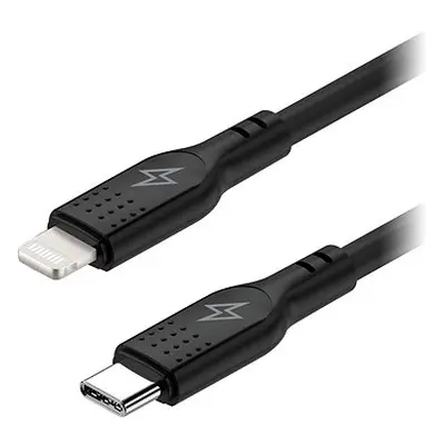 AlzaPower SilkCore USB-C to Lightning MFi, 1m černý