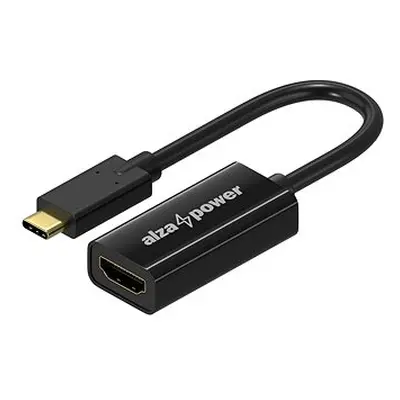 AlzaPower USB-C (M) to HDMI 2.0 (F) 4K 60Hz 0.15m černý