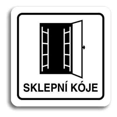 Accept Piktogram "sklepní kóje II" (80 × mm) (bílá tabulka - černý tisk)