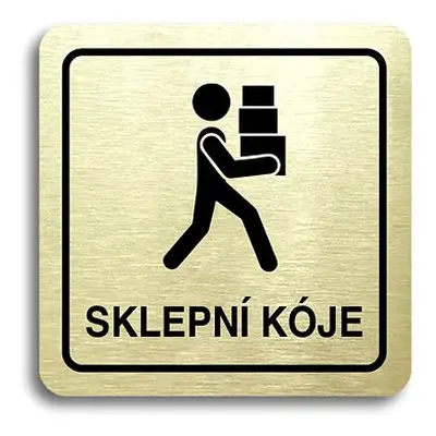 Accept Piktogram "sklepní kóje" (80 × mm) (zlatá tabulka - černý tisk)