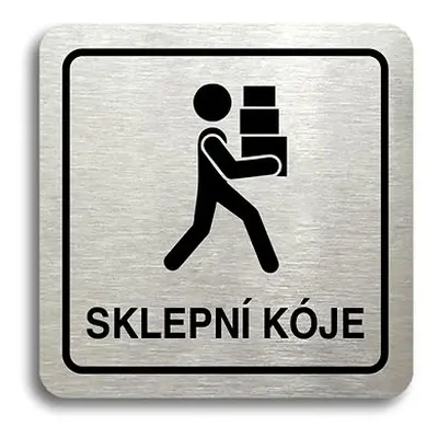 Accept Piktogram "sklepní kóje" (80 × mm) (stříbrná tabulka - černý tisk)