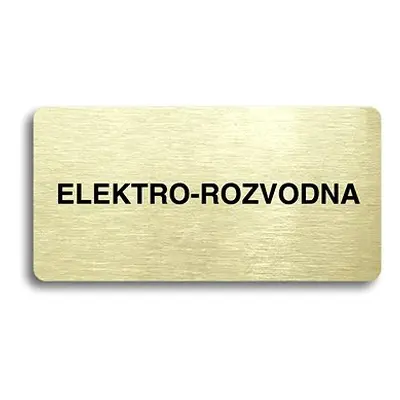 Accept Piktogram "ELEKTRO-ROZVODNA" (160 × 80 mm) (zlatá tabulka - černý tisk bez rámečku)