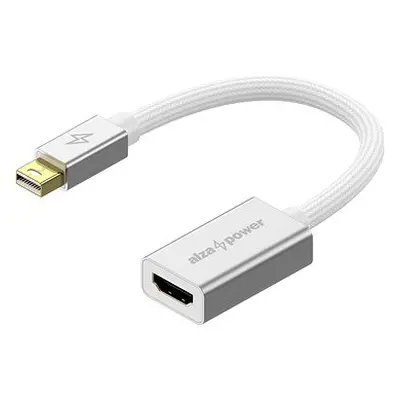 AlzaPower AluCore Mini DisplayPort (M) to HDMI (F) 4K 30Hz stříbrný