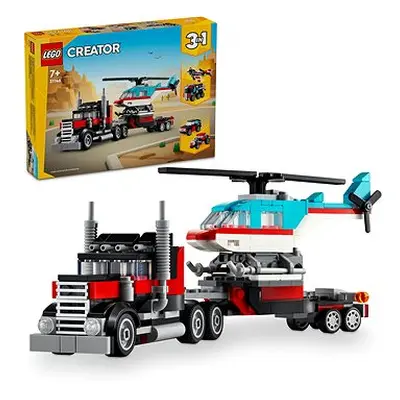 LEGO® Creator 3 v 1 31146 Náklaďák s plochou korbou a helikoptéra