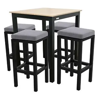 DOPPLER Set zahradního nábytku EXPERT Wood gastro barový 4+1 antracit