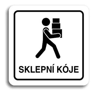 Accept Piktogram "sklepní kóje" (80 × mm) (bílá tabulka - černý tisk)