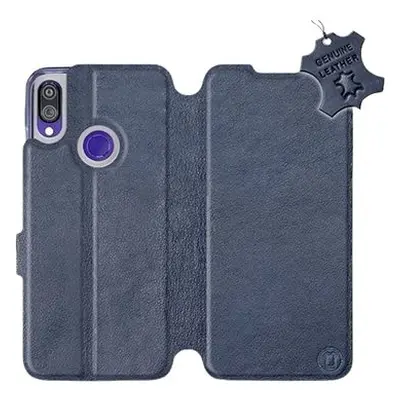 Flip pouzdro na mobil Xiaomi Redmi Note - Modré - kožené - Blue Leather