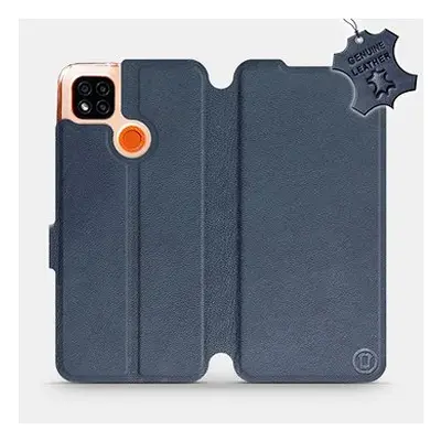 Flipové pouzdro na mobil Xiaomi Redmi 9C - Modré - kožené - Blue Leather