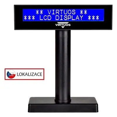 Virtuos LCD FL-2026MB 2x20 černý, USB