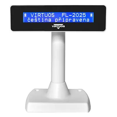 Virtuos LCD FL-2025MB 2x20, RS-232, bílý