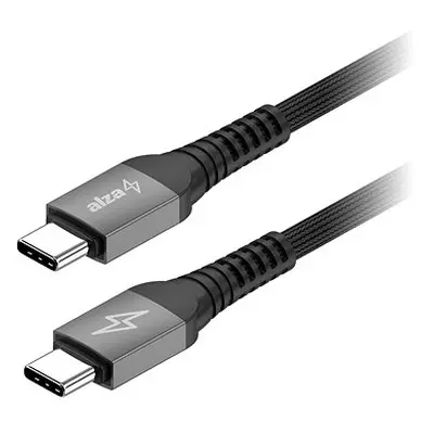 AlzaPower AluCore USB-C to USB-C 2.0 100W Ultra Durable 1m tmavě šedý