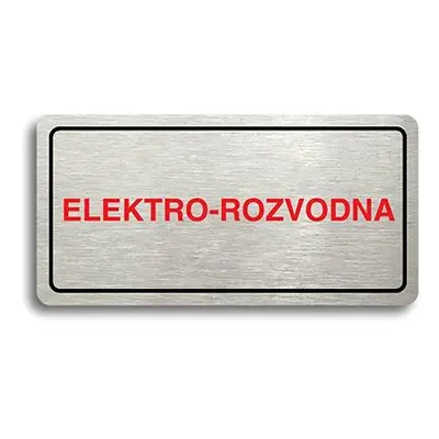 Accept Piktogram "ELEKTRO-ROZVODNA" (160 × 80 mm) (stříbrná tabulka - barevný tisk)