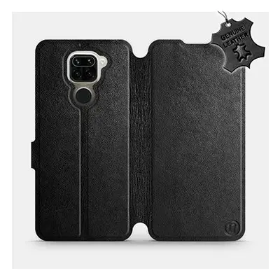 Flip pouzdro na mobil Xiaomi Redmi Note - Černé - kožené - Black Leather