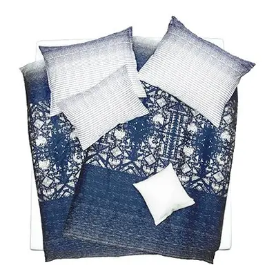 SCANquilt povlečení SATÉN DESIGN blue tm. modrá