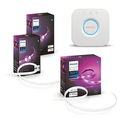 Philips Hue Lightstrip Plus V4 EMEA 2m base kit + 2x Hue Lightstrip Plus V4 EMEA 1m ext + Philip