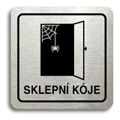 Accept Piktogram "sklepní kóje III" (80 × mm) (stříbrná tabulka - černý tisk)