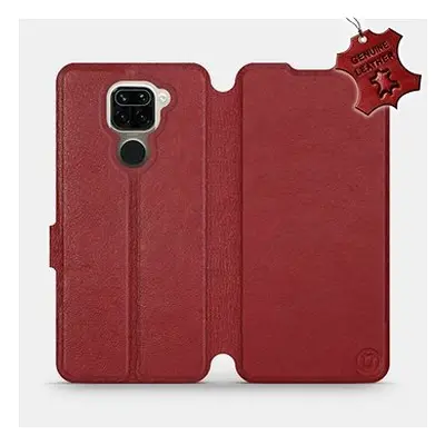 Flip pouzdro na mobil Xiaomi Redmi Note - Tmavě červené - kožené - Dark Red Leather