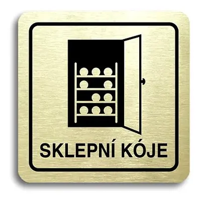 Accept Piktogram "sklepní kóje IV" (80 × mm) (zlatá tabulka - černý tisk)