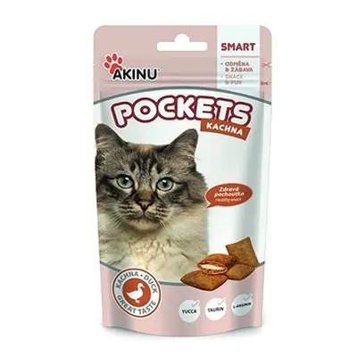 Akinu Pockets kachní polštářky pro kočky 40 g